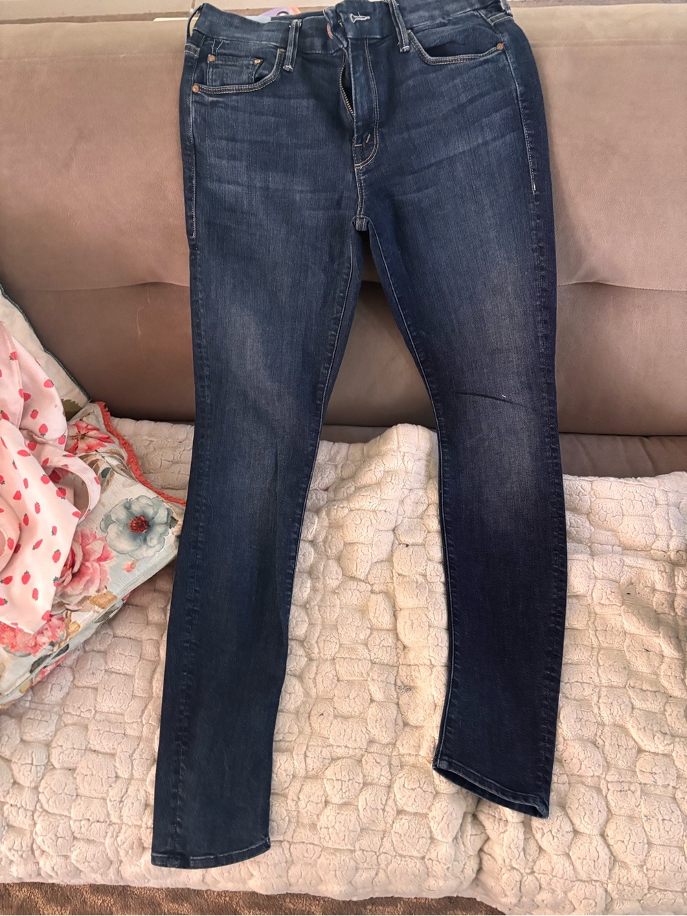 MOTHER Dark Indigo Skinny Jeans